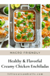 Pinterest pin for chicken enchiladas.
