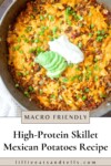Pinterest pin for skillet mexican potatoes.