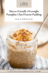 Pinterest pin for pumpkin chia pudding.