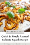 Pinterest pin for delicata squash.