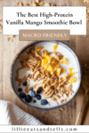 Pinterest pin for vanilla smoothie bowl.