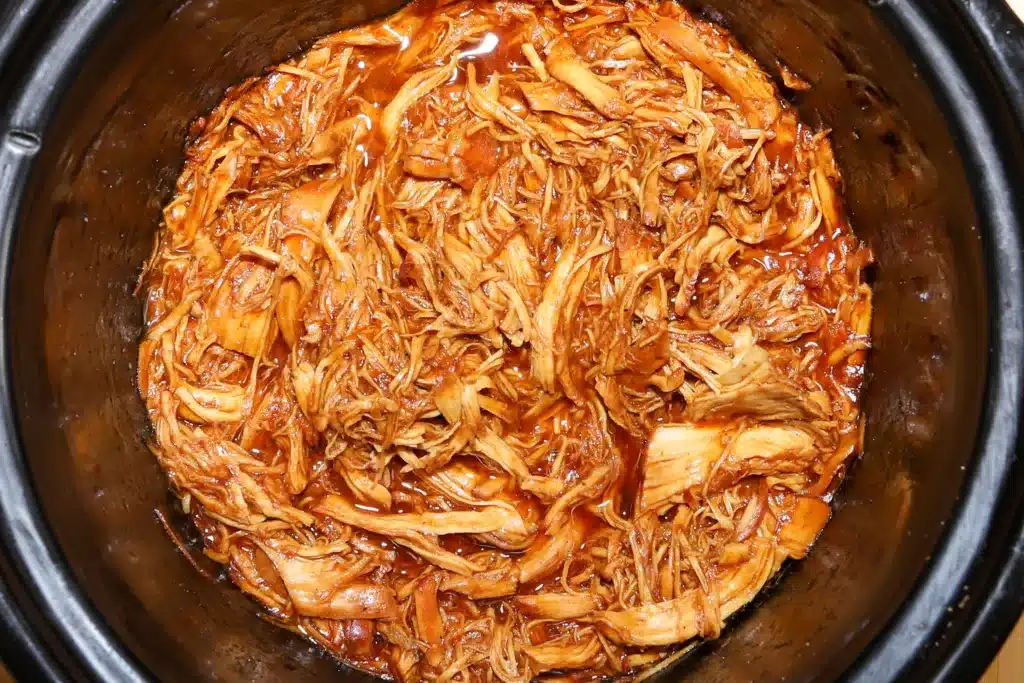 Slow Cooker Shredded Buffalo Chicken