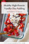 Pinterest pin for vanilla chia pudding.