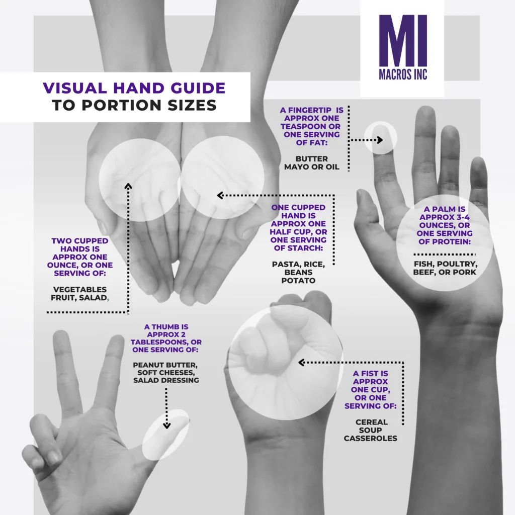 Visual Hand Guide to Portion Sizes