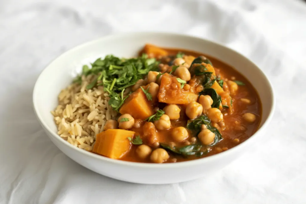 Coconut Chicken, Chickpea and Sweet Potato Curry