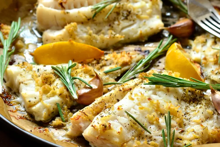 Lemon Garlic Cod Traybake