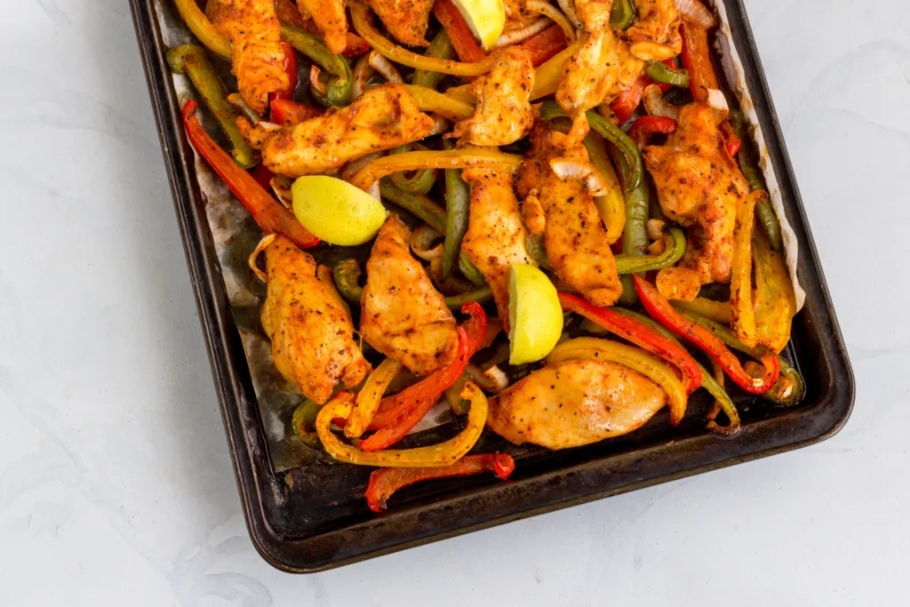 Loaded Sheet Pan Chicken Fajitas