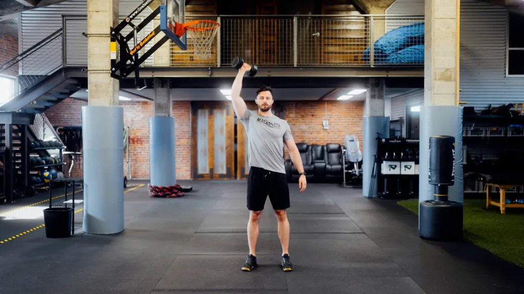 single-arm-dumbbell-shoulder-press-poster